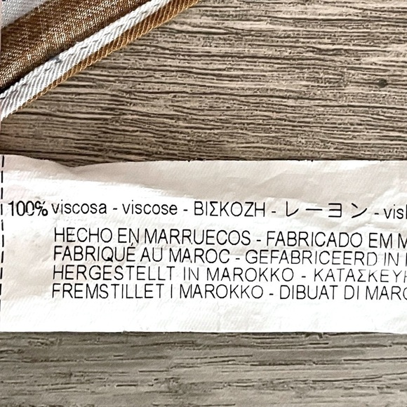 🌺 Zara Stripe Ruffle High Low Lightweight Tan Sleeveless Blouse Size S - Picture 8 of 11